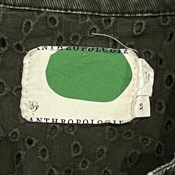 ★ Anthropologie Olive Green Military Style Button-Up Cargo Utility Jacket ★ - Picture 4 of 7